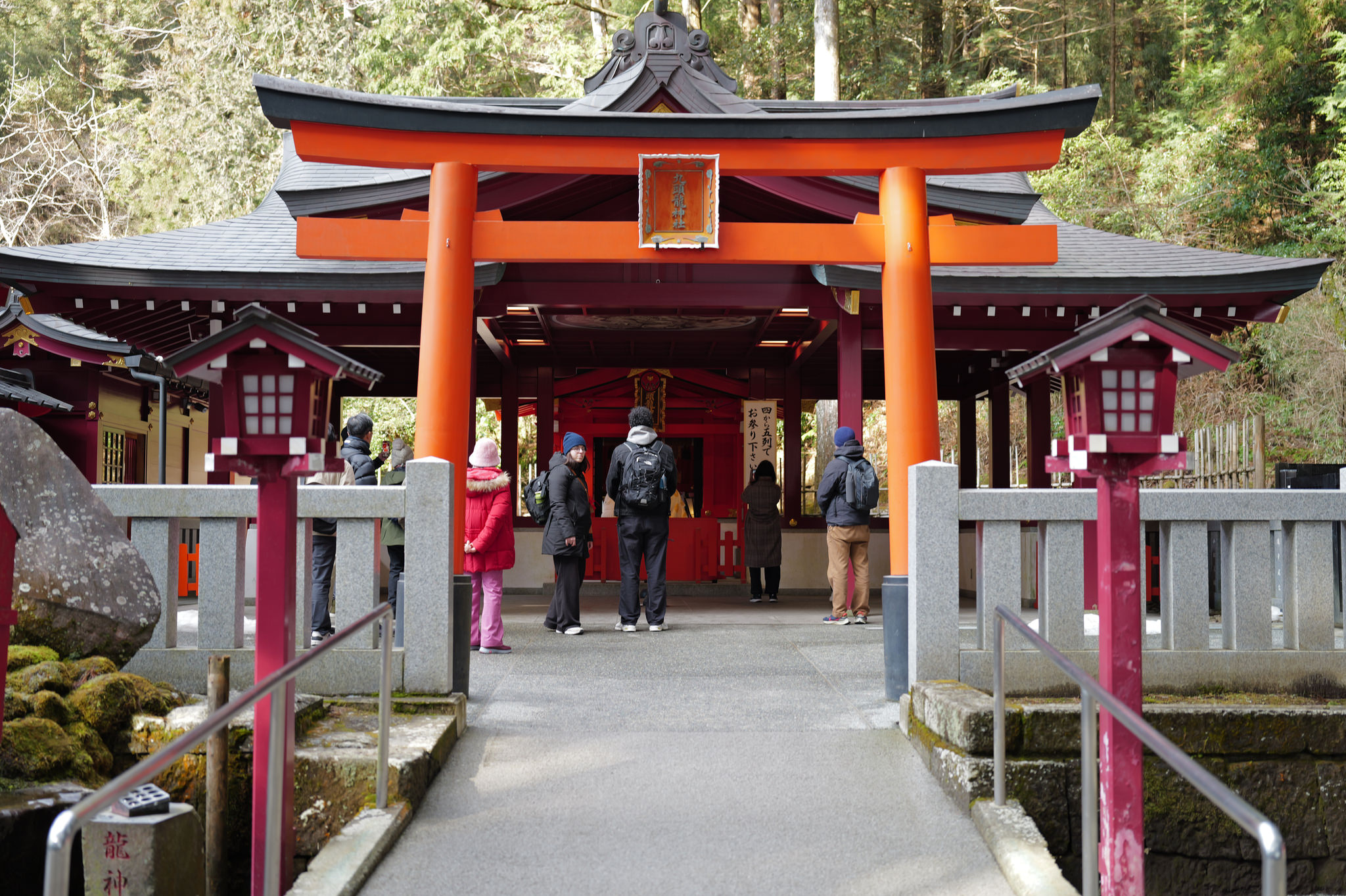 朱紅鳥居與參道