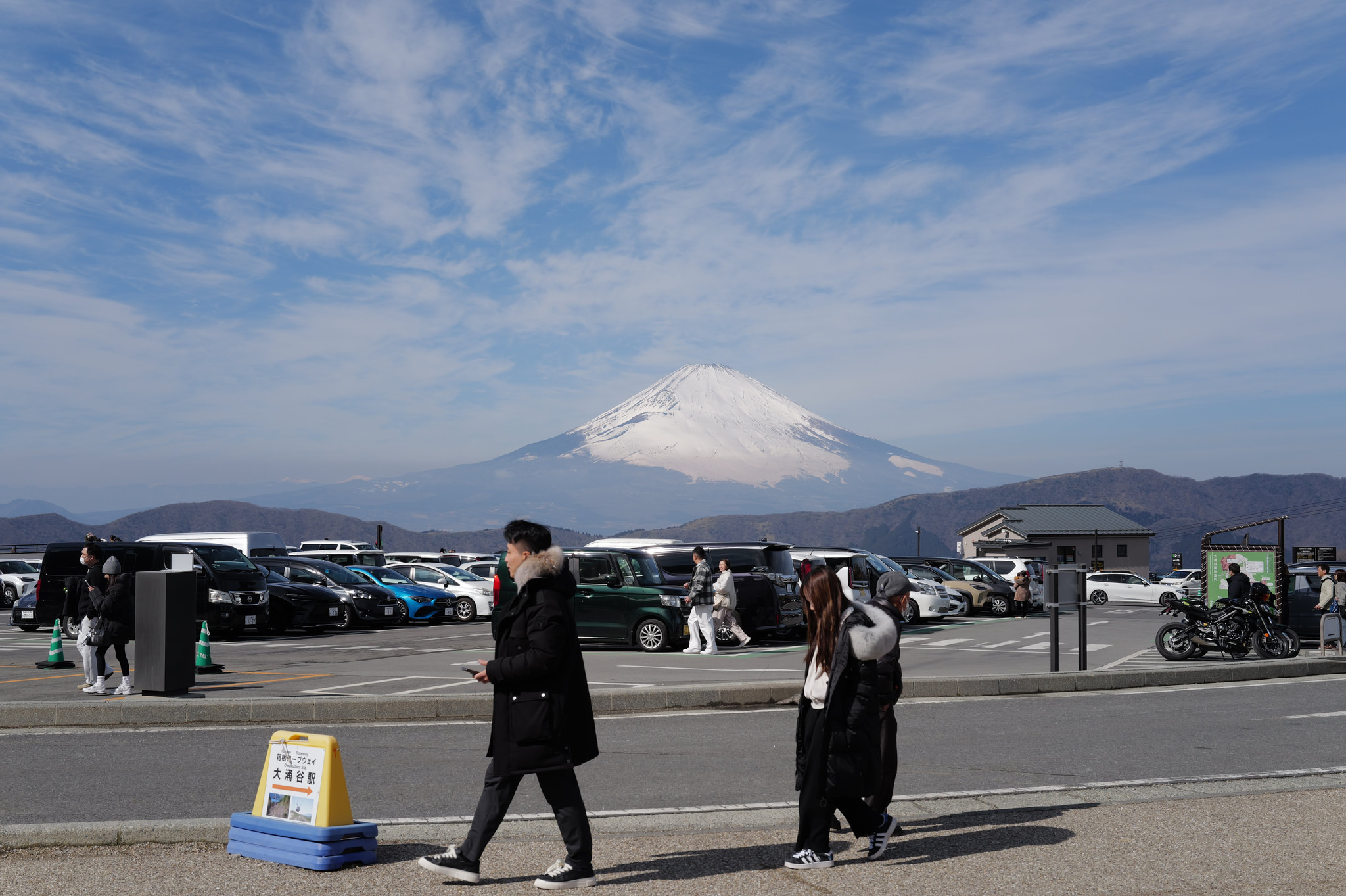 停車場與富士山視野