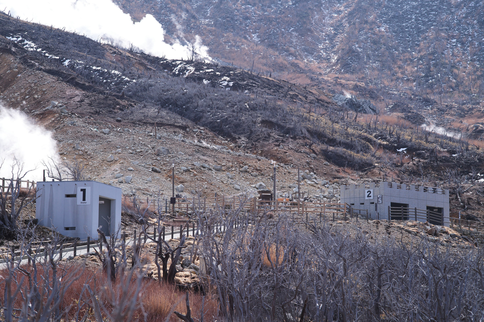 火山地景與建物