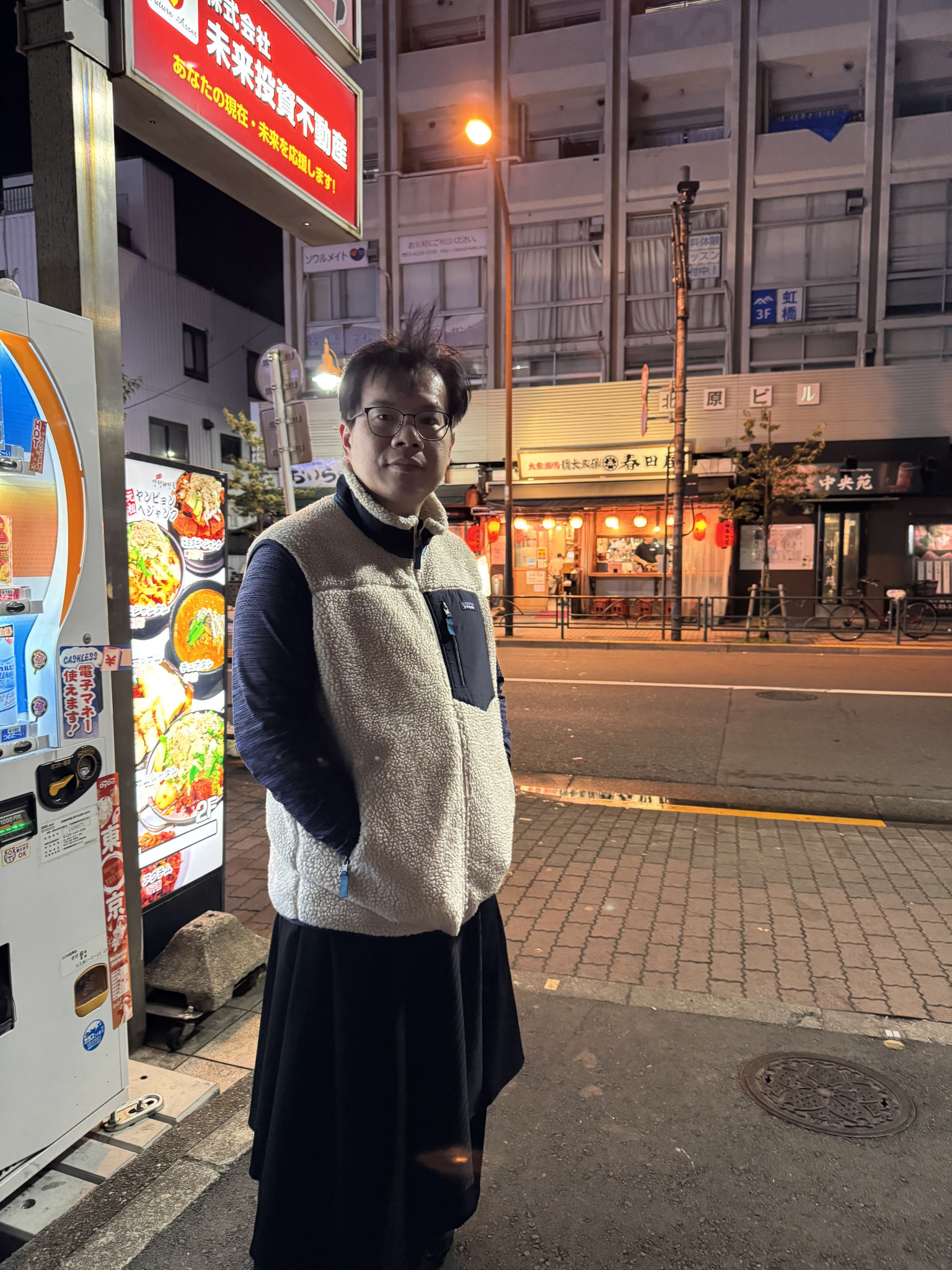 大久保夜晚街口人物