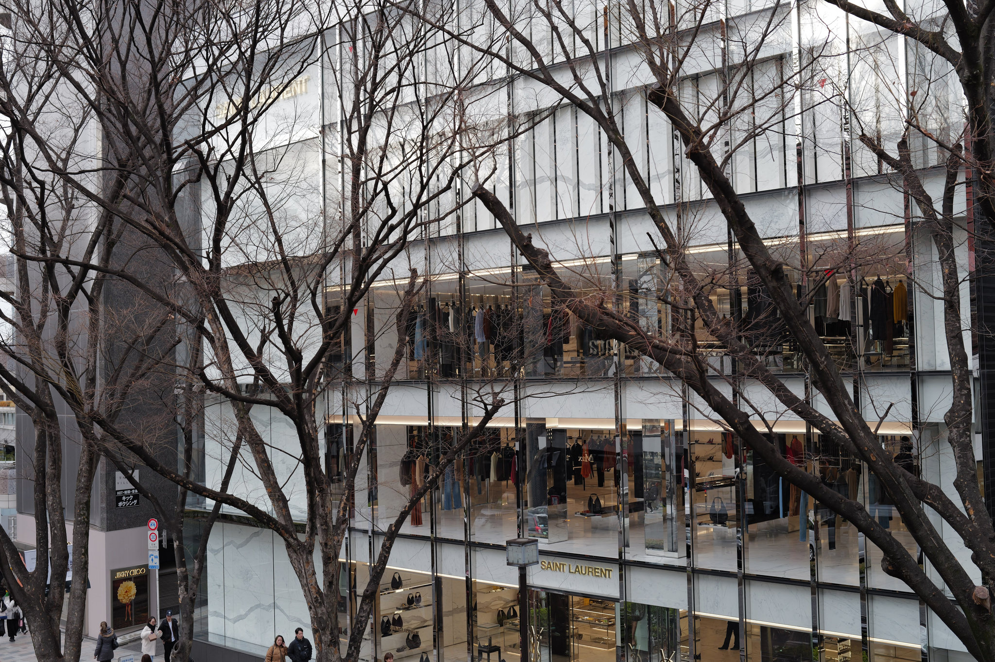 表參道建築與樹影
