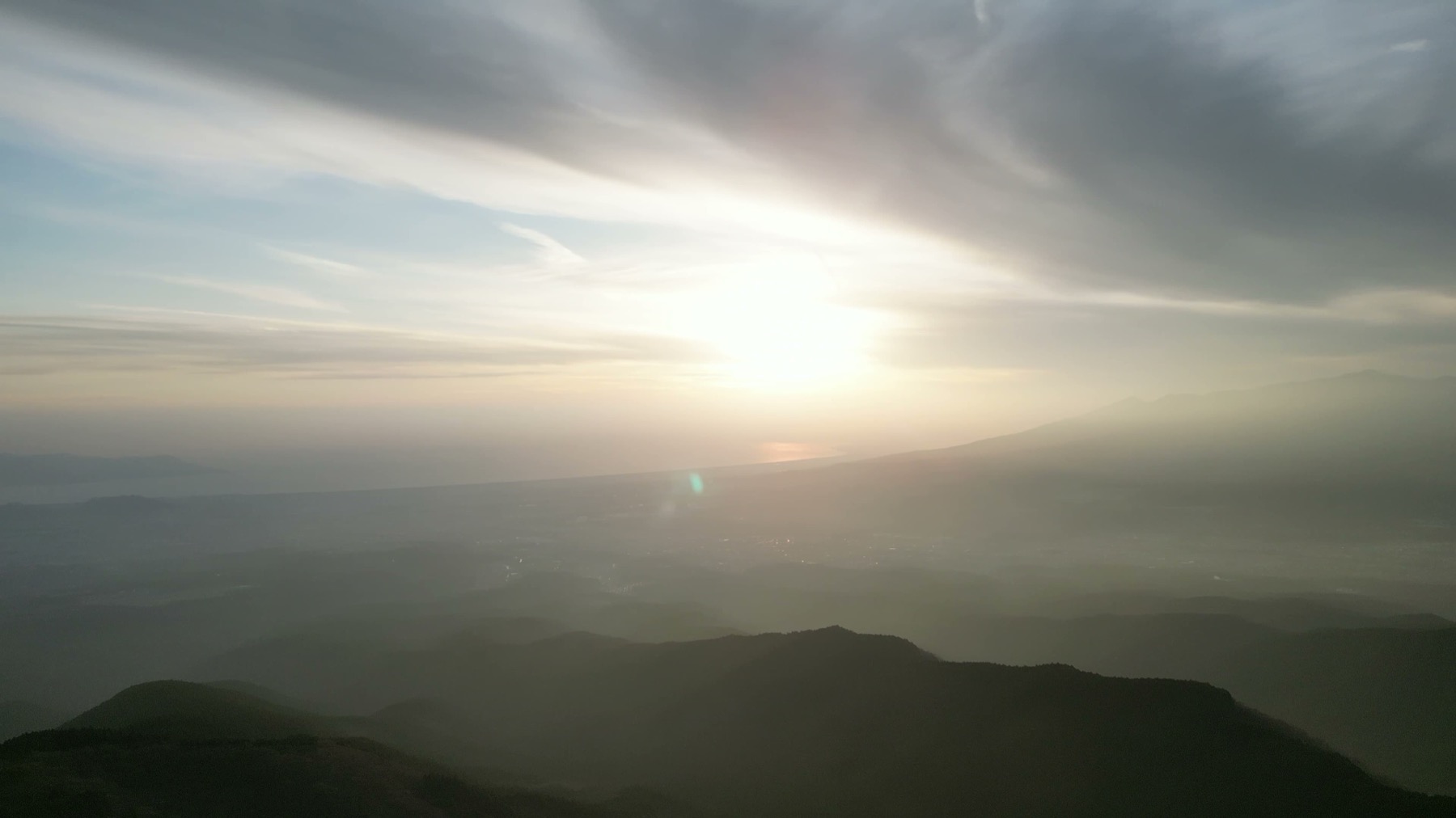 夕陽富士山畫面
